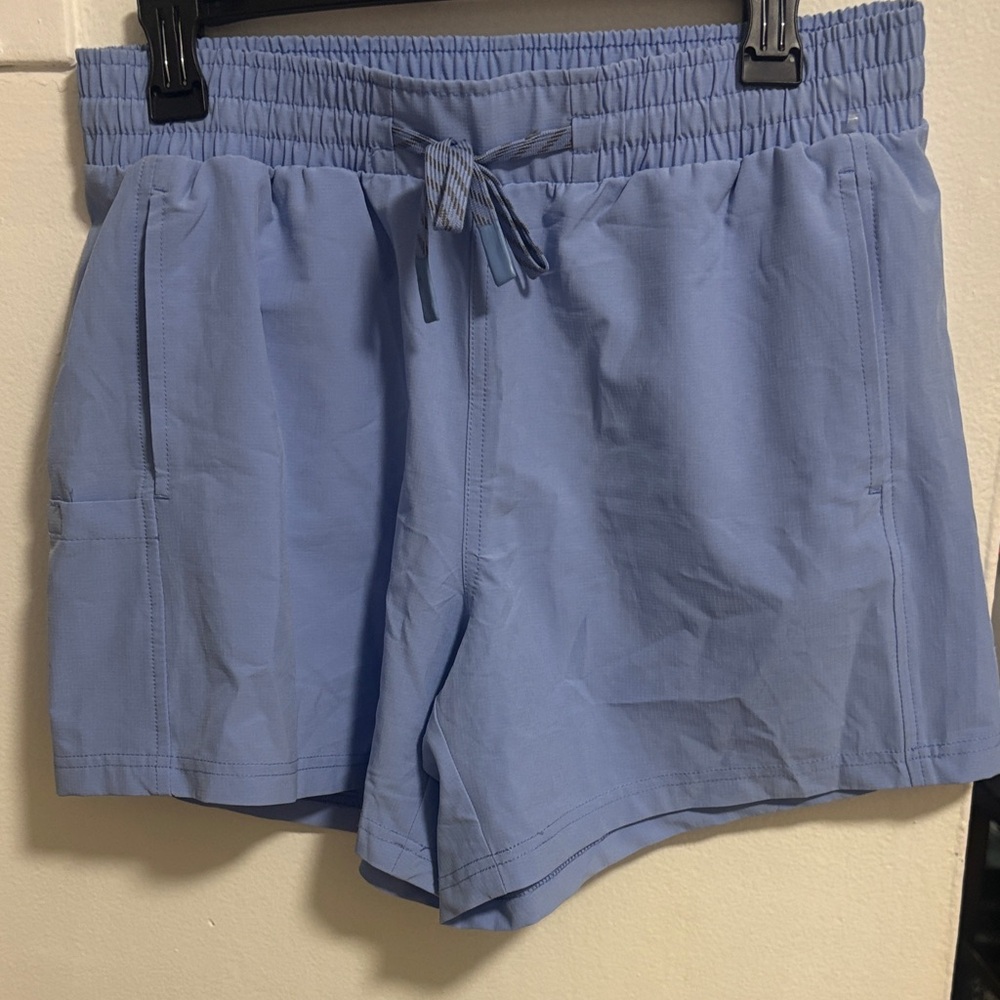 Light Blue Women's Drawstring Athletic Shorts